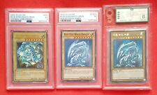 3 x Yu-Gi-Oh Blue-Eyes White Dragon PSA Graded Slabs + Only Graded picture