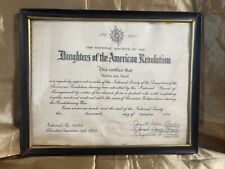 Daughters of the American Revolution Certificate Mattie Lee Smith in Frame 1979 picture