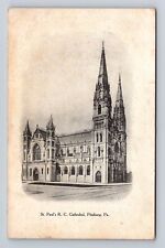Pittsburg PA- Pennsylvania, St Paul's RC Cathedral, Religion, Vintage Postcard picture
