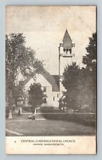 Orange MA-Massachusetts, Central Congregational Church, c1910 Vintage Postcard picture