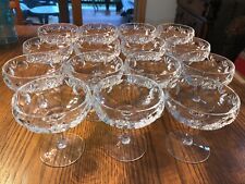 Vtg GORHAM BAMBERG Crystal Champagne Sherbet Glasses - MOST NEVER USED Set of 3 picture