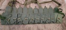 GENUINE ORIGINAL CHINESE MILITARY SKS TYPE 56 CHEST-RIG BANDOLIER POUCH 1977 NOS picture