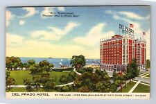 Chicago IL-Illinois, Del Prado Hotel, Advertising, Souvenir Vintage Postcard picture
