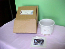 LONGABERGER POTTERY one pint salt crock -NEW/BOXED red - BRAND NEW no lid picture
