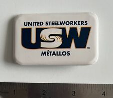 United Steel Workers - USW Metallos Vintage Button: Lot of 2 picture