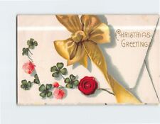 Postcard Embossed Holiday Art Print Christmas Greetings picture