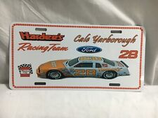 RETRO hardees Racing Team CALE YARBOROUGH License Plate 28 ford 1980s  picture