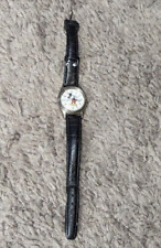 Vintage 1990s Disney Time Works Mickey Mouse Quartz Wrist Watch Stainless Steel  picture