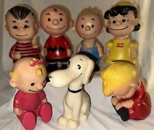 Vntg PEANUTS Original HUNGERFORD Vinyl Figure Lot of 7. Snoopy Charlie B. Linus picture