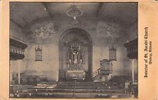 Interior of St Jacobi Church Church, Quincy, IL, Old Post Card picture