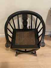 BLACK WOODEN VINTAGE CHINESE CHAIR picture
