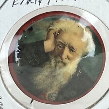 Antique William Booth Salvation Army Badge UK 1900 Chromolithographic Pinback picture