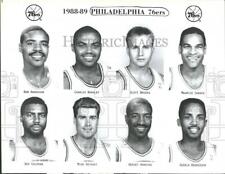 1988 Press Photo 1988-1989 Philadelphia 76ers roaster picture