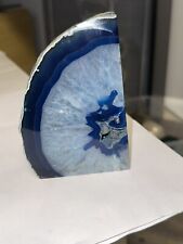 Blue Agate Quartz Druzy Geode Crystal Lapidary Display Speciman Brazil 2.5+ Lbs picture