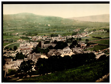 England. Derbyshire. Castleton. General view. Vintage Photochrome by P.Z, Phot picture