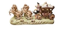 Capodimonte Neopolitan Porcelain Horse Drawn Royal Carriage Rare w/N stamp picture