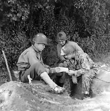 WW2 WWII Photo World War Two / US Army Soldiers in Action Normandy July 1944 picture