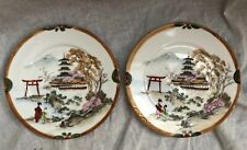 Antique Nippon TN Signed Japanese Porcelain Hand Painted Plates Set of 2(lot 1) picture