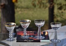 4 Vintage Etched Liqueur, Wine Glasses, Set of 4 Mis-Matched ~ Tiffin Franciscan picture
