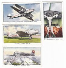4 1936 Airliners Cards QANTAS EMPIRE AIRWAYS & SWISSAIR picture