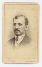 Antique CDV c1870s Handsome Man With Van Dyke Goatee Beard in Suit J.H. Kent picture