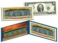 Chinese NINE DRAGON WALL at FORBIDDEN CITY Colorized U.S. $2 Bill Beijing China picture
