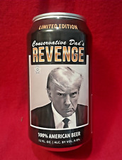 Conservative Dad's REVENGE Ultra Right Beer Can Donald Trump Mugshot Ltd Edition picture