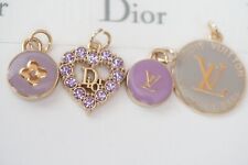 Lot of 4   LV  Dior  Zipper Pull   mix Pendant purple picture