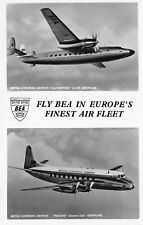 BRITISH EUROPEAN AIRWAYS photo postcard Elizabethan and Viscount. Set of Two picture