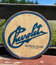 Vintage Chevy Historic Detroit Logo Tin Metal Sign Shop Garage Rustic Retro   picture