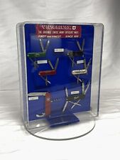 VTG Victorinox Swiss Army Pocket 10 Knives Display Case picture