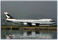 Airplane Postcard Cathay Pacific Cargo Airlines Boeing 747-467 at Hong Kong BM15 picture