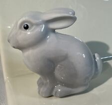 RARE Nora Fleming Mini ~ Gray EASTER BUNNY RABBIT ~ Retired HARD TO FIND picture
