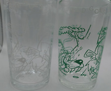 1964 Flintstones Hanna-Barbera Glasses: Fred Goes Hunting White & Green Stamps picture