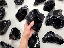 GIANT Black Obsidian Stones Large Raw Healing Crystals Natural Lapidary Rocks picture