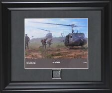 US Army Bell UH-1D Helicopter Vietnam War 1966 Framed Print + Relic Huey Pc Coa picture
