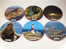 Set of 6 Vintage Gibraltar Coasters Eurpoa Point Morish Castle Monkey picture