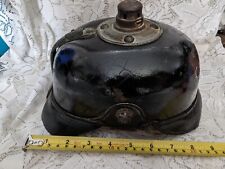 WW 1 World War 1 German Leather Pickelhaube Helmet Missing Pieces picture