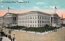 VINTAGE POSTCARD STREET SCENE U.S. PATENTS OFFICE WASHINGTON D.C. c. 1910 picture