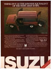 1986 Isuzu Trooper II Print Ad Sports Illustrated Swiss Army Knife SUV 8.5