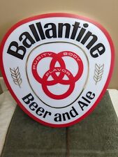 1960's Ballantine Beer Lighted Sign In Original Box Never Used & Beer Tray Inc picture