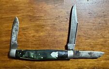 Vintage Antique Hibbard Spencer Bartlett Green Folding Pocket Knife picture