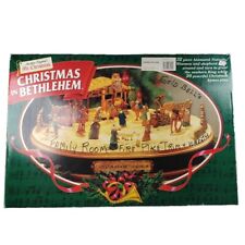 Vintage Mr Christmas Christmas in Bethlehem Nativity Complete Works Watch Video picture