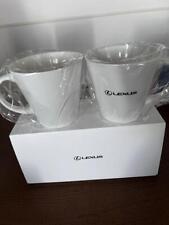 LEXUS Mug Cup Pair Set Mino Ware White Recycled Ceramic Novelty Made In JPN New picture