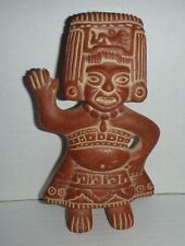 Vintage Tonaca Mexico Art Red Clay AZTEC MAYAN Tribal Statue Pottery picture