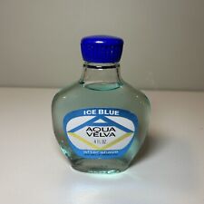 Aqua Velva Ice Blue After Shave Vintage 4oz Williams Co Glass Bottle Travel picture