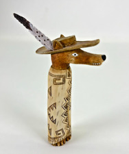 Robert Shields Native American Southwest Coyote Carving Mystic Wolf 5½