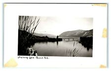 Postcard Shuswap Lake, Chase BC Canada - bridge in distance RPPC L7 picture