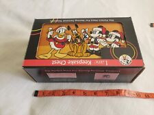 NIB Vtg Lane Disney Santa Mickey Mouse/Friend Xmas Keepsake Mini Cedar Chest Box picture