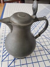 Antique Dutch Pewter Pitcher with Lid : Hallmark F A H Tollenaar Buiksloot picture